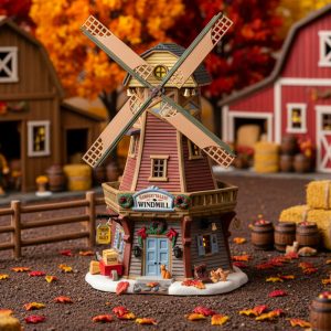 Mulino a Vento Harvest Valley Windmill H 32 cm Edificio in Movimento Lemax - 45678