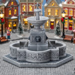 Fontana con Acqua Modular Plaza Fountain H 25 cm Scena in Movimento Lemax - 64061