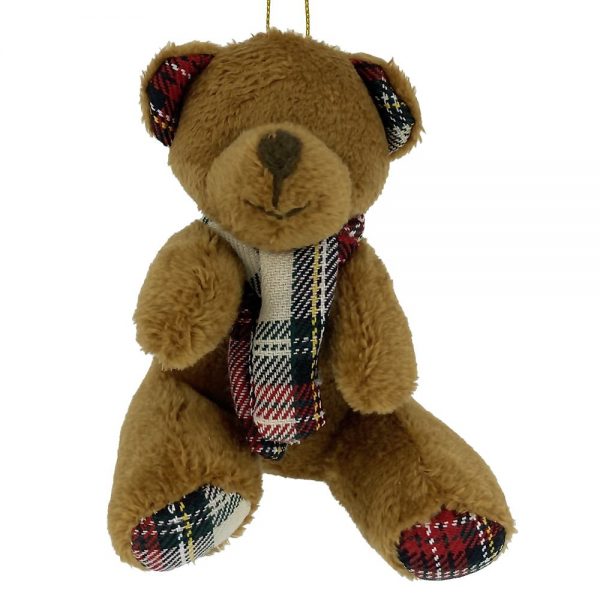 Orsetto di Peluche con sciarpa Scozzese - H 10 cm - immagine 5