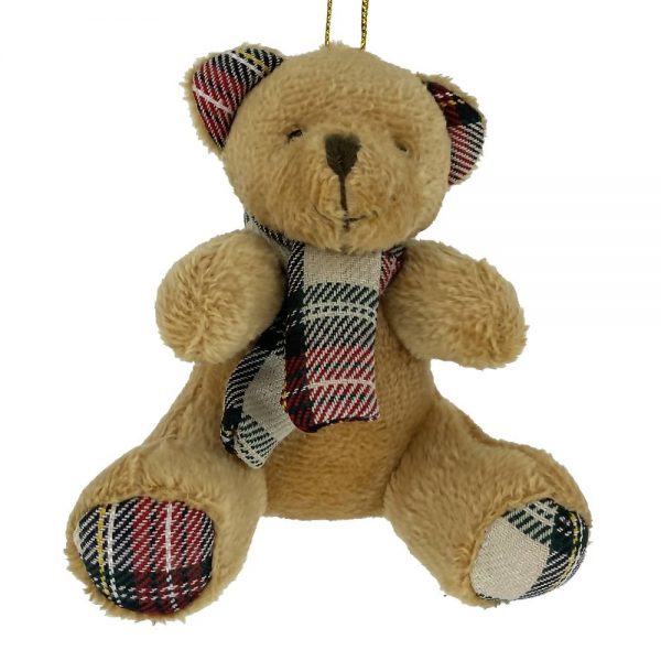 Orsetto di Peluche con sciarpa Scozzese - H 10 cm - immagine 4