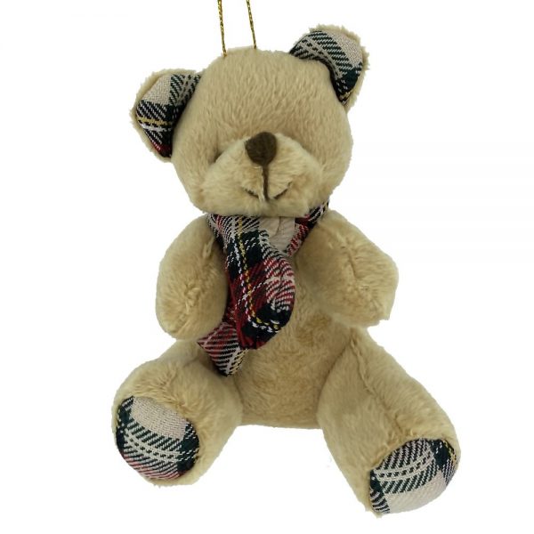 Orsetto di Peluche con sciarpa Scozzese - H 10 cm - immagine 3