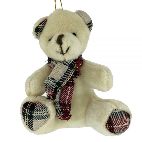 Orsetto di Peluche con sciarpa Scozzese - H 10 cm - immagine 2