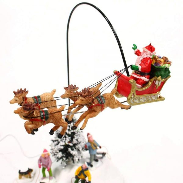 Babbo Natale su Slitta Look, There is Santa! H 33 cm Scena in Movimento Lemax - 14429 - immagine 2