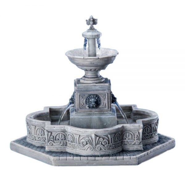 Fontana con Acqua Modular Plaza Fountain H 25 cm Scena in Movimento Lemax - 64061 - immagine 2