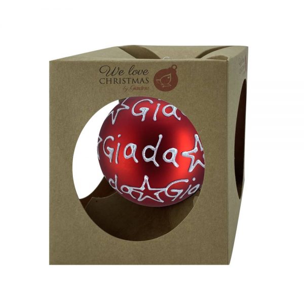Sfera ø 10 cm in Vetro Rosso Opaco - Giada - immagine 2