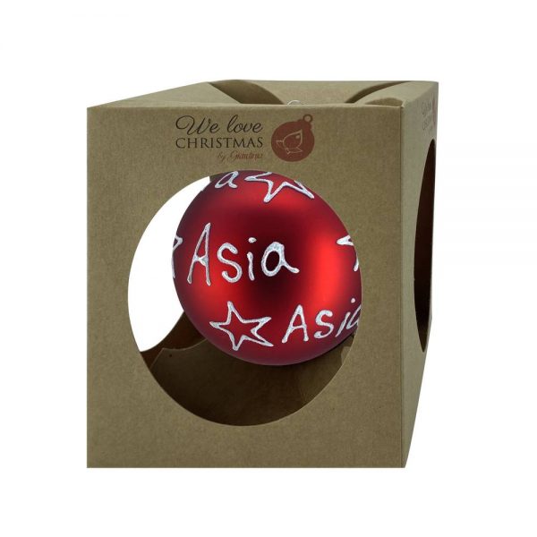 Sfera ø 10 cm in Vetro Rosso Opaco - Asia - immagine 2