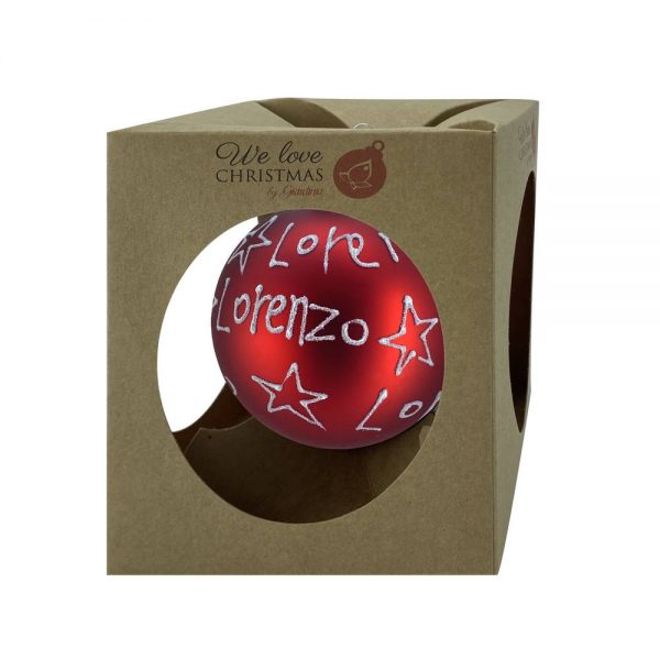 Sfera ø 10 cm in Vetro Rosso Opaco - Lorenzo - immagine 2