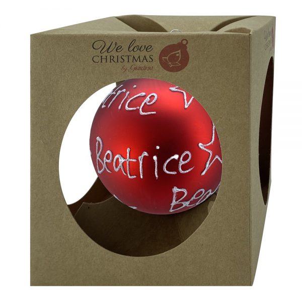 Sfera ø 10 cm in Vetro Rosso Opaco - Beatrice - immagine 2