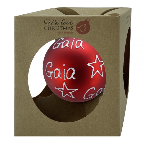 Sfera ø 10 cm in Vetro Rosso Opaco - Gaia - immagine 2