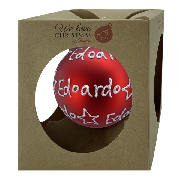 Sfera ø 10 cm in Vetro Rosso Opaco - Edoardo - immagine 2