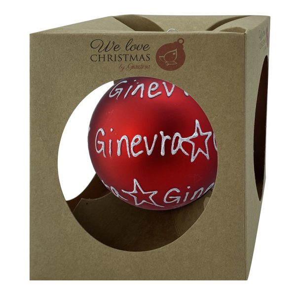 Sfera ø 10 cm in Vetro Rosso Opaco - Ginevra - immagine 2