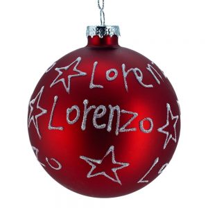 Sfera ø 10 cm in Vetro Rosso Opaco - Lorenzo