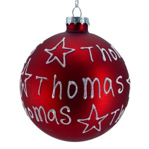 Sfera ø 10 cm in Vetro Rosso Opaco - Thomas