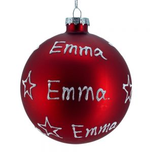Sfera ø 10 cm in Vetro Rosso Opaco - Emma