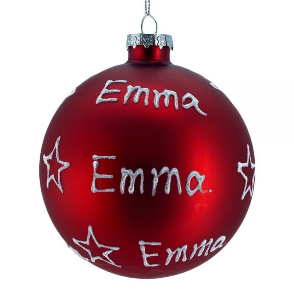 Sfera ø 10 cm in Vetro Rosso Opaco - Emma