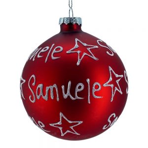 Sfera ø 10 cm in Vetro Rosso Opaco - Samuele