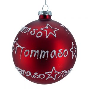 Sfera ø 10 cm in Vetro Rosso Opaco - Tommaso