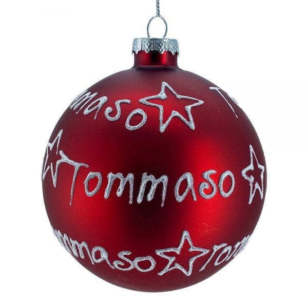 Sfera ø 10 cm in Vetro Rosso Opaco - Tommaso