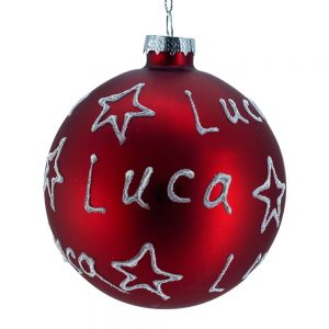 Sfera ø 10 cm in Vetro Rosso Opaco - Luca