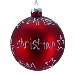 Sfera ø 10 cm in Vetro Rosso Opaco - Christian