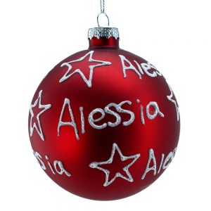 Sfera ø 10 cm in Vetro Rosso Opaco - Alessia
