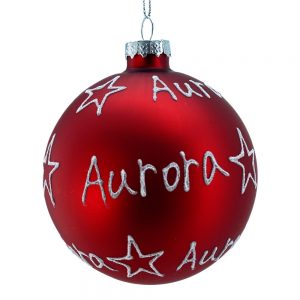 Sfera ø 10 cm in Vetro Rosso Opaco - Aurora