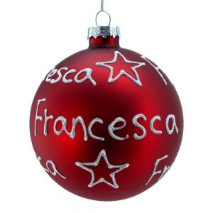 Sfera ø 10 cm in Vetro Rosso Opaco - Francesca