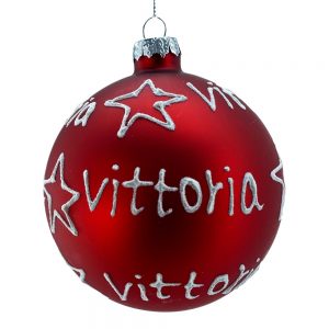 Sfera ø 10 cm in Vetro Rosso Opaco - Vittoria