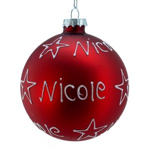 Sfera ø 10 cm in Vetro Rosso Opaco - Nicole