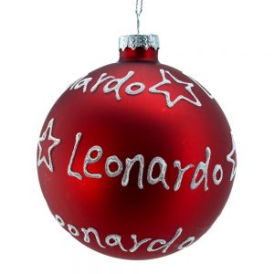 Sfera ø 10 cm in Vetro Rosso Opaco - Leonardo