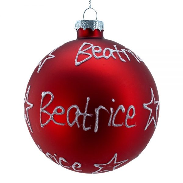 Sfera ø 10 cm in Vetro Rosso Opaco - Beatrice