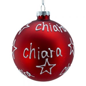 Sfera ø 10 cm in Vetro Rosso Opaco - Chiara