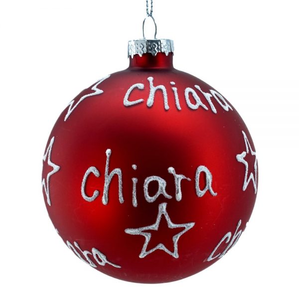 Sfera ø 10 cm in Vetro Rosso Opaco - Chiara