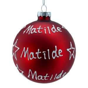 Sfera ø 10 cm in Vetro Rosso Opaco - Matilde