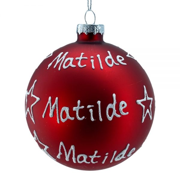 Sfera ø 10 cm in Vetro Rosso Opaco - Matilde