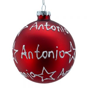 Sfera ø 10 cm in Vetro Rosso Opaco - Antonio