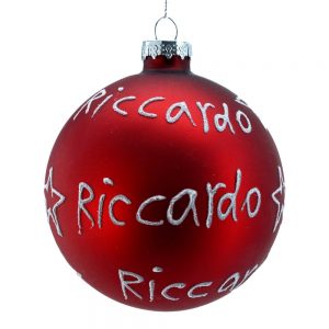 Sfera ø 10 cm in Vetro Rosso Opaco - Riccardo