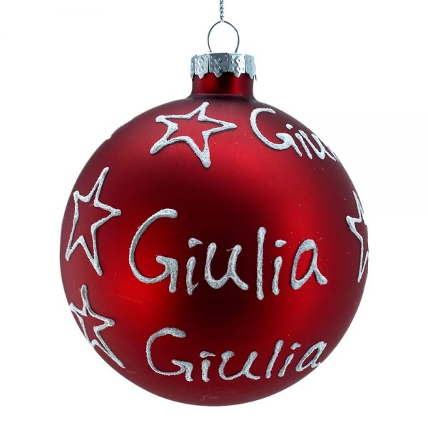 Sfera ø 10 cm in Vetro Rosso Opaco - Giulia