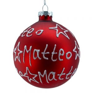 Sfera ø 10 cm in Vetro Rosso Opaco - Matteo
