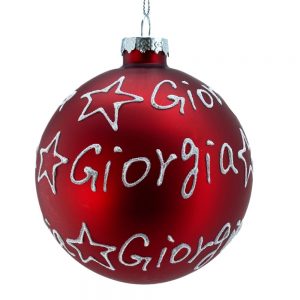 Sfera ø 10 cm in Vetro Rosso Opaco - Giorgia