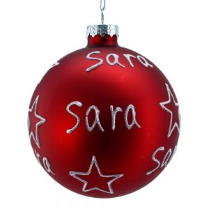 Sfera ø 10 cm in Vetro Rosso Opaco - Sara