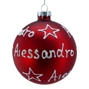 Sfera ø 10 cm in Vetro Rosso Opaco - Alessandro
