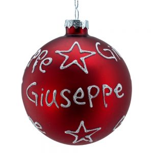 Sfera ø 10 cm in Vetro Rosso Opaco - Giuseppe