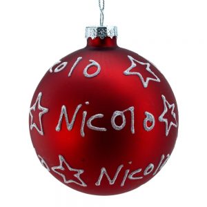 Sfera ø 10 cm in Vetro Rosso Opaco - Nicolò