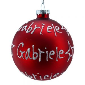 Sfera ø 10 cm in Vetro Rosso Opaco - Gabriele
