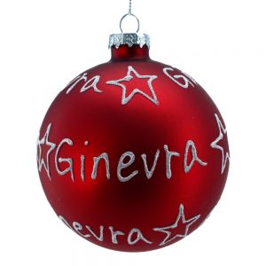 Sfera ø 10 cm in Vetro Rosso Opaco - Ginevra