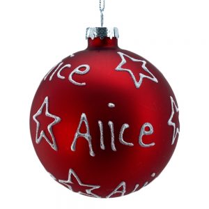Sfera ø 10 cm in Vetro Rosso Opaco - Alice