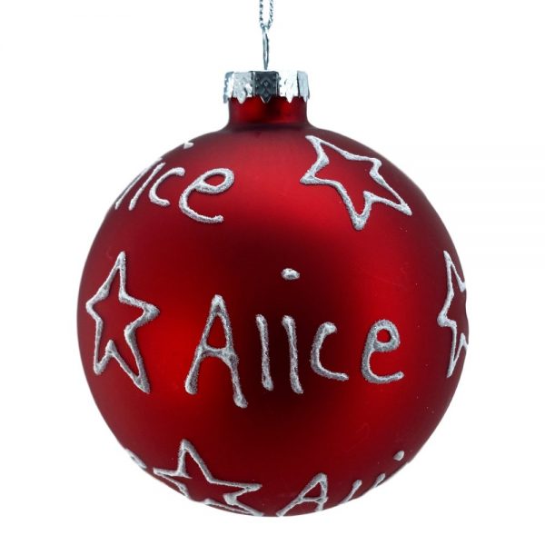 Sfera ø 10 cm in Vetro Rosso Opaco - Alice