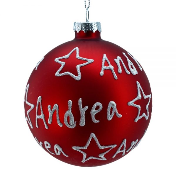 Sfera ø 10 cm in Vetro Rosso Opaco - Andrea