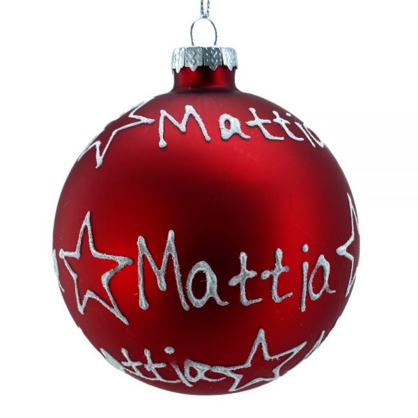 Sfera ø 10 cm in Vetro Rosso Opaco - Mattia